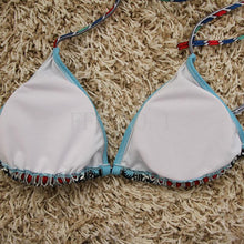 bikinis women hot sexy swimwear push up bikini set brazilian halter bandage blue gradient bathing suit female swimwearc222 J4U66