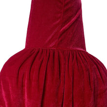 Black Halloween Costume Theater Prop Death Robe Red Velvet Hooded Gothic Hoody Cloak  J4U66