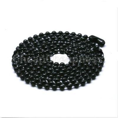 Black Silver/Metal Bead Chain 70CM Men Women Bead Necklace Necklace For Sale J4U66