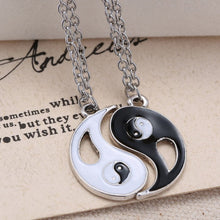 Black White Couple Sister Friend Friendship Jewelry Unique Personalized Gifts Yin Yang Pendant Necklace J4U66