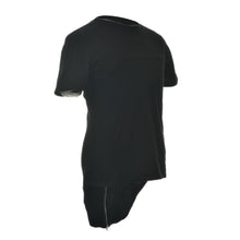 Black White T shirt XXL Long Back Zipper Streetwear Swag Man Hip Hop Skateboard T-shirt Top Tee Men Clothing J4U66