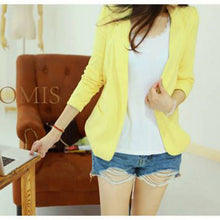Blazer Women Feminino Korean Slim Shrug Suit Blazer Coat Casual Cardigan Outwear J4U66