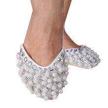 Bling Diamond Rhinestone Peals Half Sole Sandal Lyrical Belly Dance Shoes  J4U66