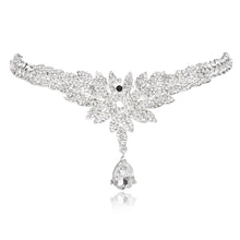bling pendant crown headband water rhinestone hairband for wedding party forehead jewelry J4U66