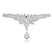 bling pendant crown headband water rhinestone hairband for wedding party forehead jewelry J4U66
