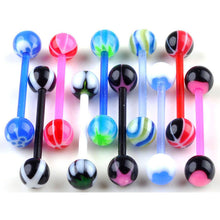 Body Jewelry Piercing Classic Barbell Tongue Piercing Mixed Ball Tongue Navel Nipple Barbell Rings Bars J4U66