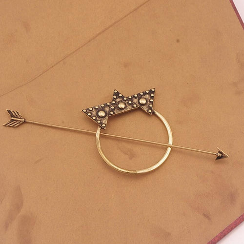 Bohemian Crown Simple Clasp Vintage Beautiful Arrow Star Metal Hairpin Hair Clip Three colors femme Hair band gift J4U66