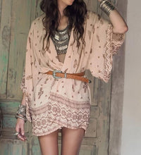 Boho Printed Chiffon Loose Kimono Cardigan Fashion Women Blouse Shirt Brand Tops Batwing Sleeve Blusas Femininas J4U66