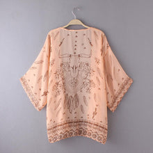 Boho Printed Chiffon Loose Kimono Cardigan Fashion Women Blouse Shirt Brand Tops Batwing Sleeve Blusas Femininas J4U66