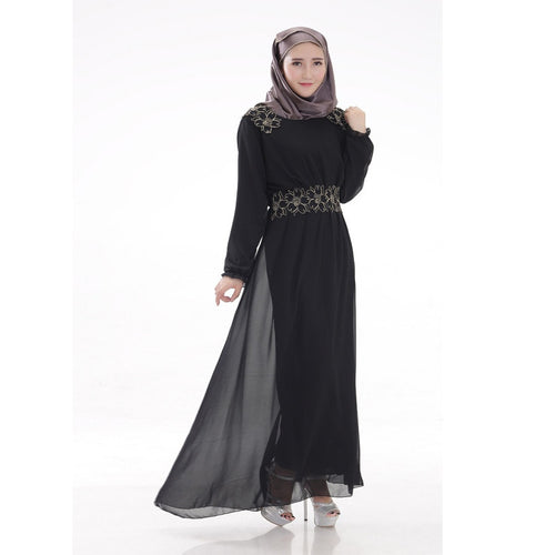 Boho Long Sleeve Maxi Dress Abaya Islamic Muslim Dresses PY3 J4U66