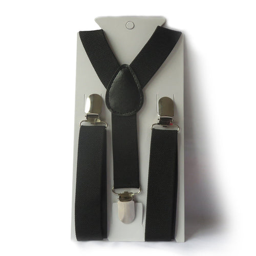 Boys Girls Kid Children Clip on Y Back Elastic Suspenders Slim Adjustable Braces Tirantes J4U66