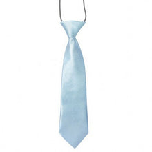 Boys Girls Necktie Children School Tuxedo Satin Silk Elastic Neck Tie Ties for Kids School Wedding Prom Clip On J4U66