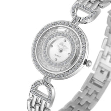 Bracelets Watches Famous Creative Luxury Women Rose Gold Sliver Rhinestone Crystal Love Bangle Watch And Bracelet Set 593 J4U66