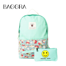 canvas women backpack big capacity travel smiley school bags for teenagers cartoon backpack for girls mochilas escolar J4U66