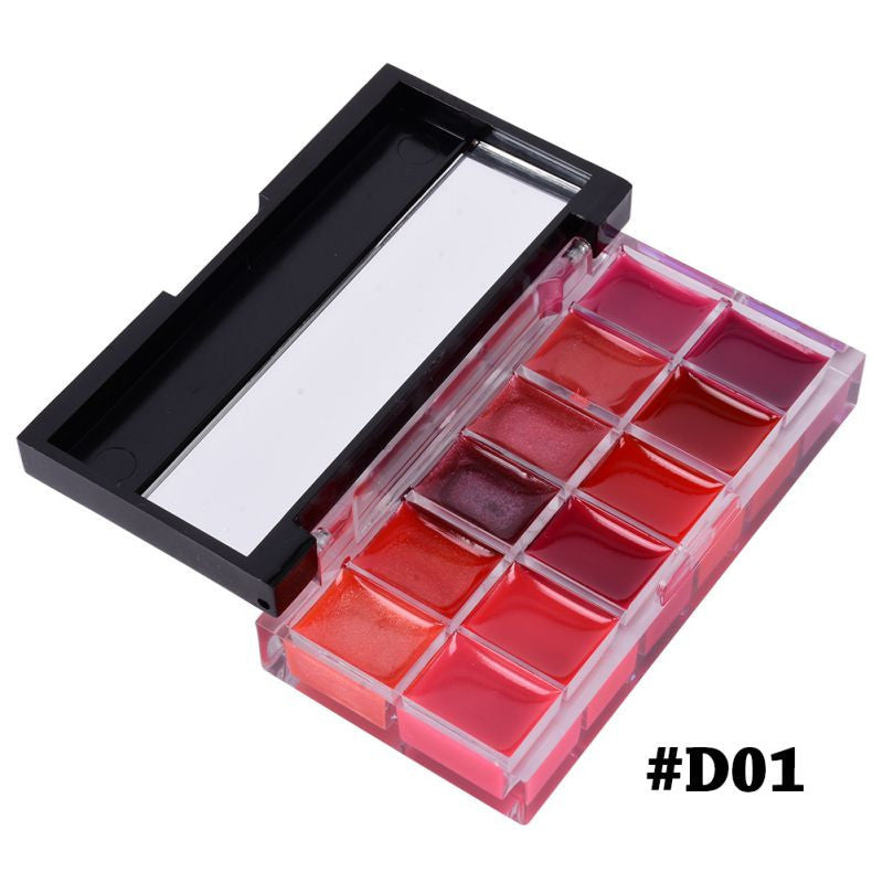 12 colors style lip gloss long lasting moisturizer makeup nutritious matte lipgloss lips tint pigment palette makeup J4U66