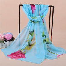 women chiffon scarf shawl special print contrastcolor soft smooth scarf long silk scarves thin pashmina ladies foulard J4U66