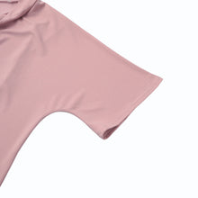 women blouse solid half batwing sleeves irregular hem split mini dress casual loose elegant tops pink party dresses J4U66