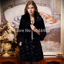 Brand Womens Jacket Fox Fur Collar Outerwear Long Parka Long Sleeve Coat Overcoat J4U66