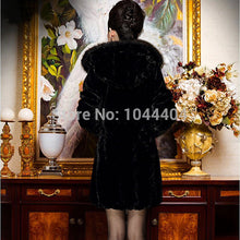 Brand Womens Jacket Fox Fur Collar Outerwear Long Parka Long Sleeve Coat Overcoat J4U66