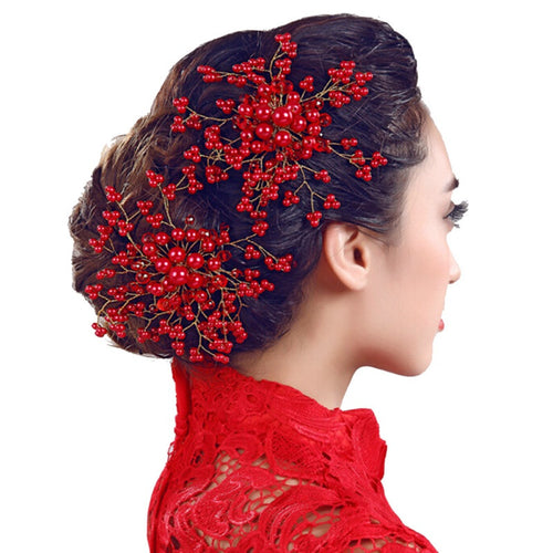 Bridal Wedding Hair Accessories Pearl Flower Tiara De Noiva Headpiece Crystal Headband For Bride Girl J4U66