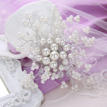 bridal wedding hair accessories pearl flower tiara de noiva headpiece crystal headband for bride women girl J4U66