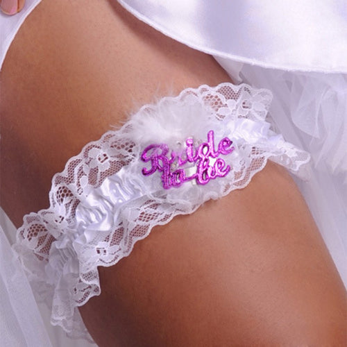 Bride To Be White Lace Garter Hen Night Party Bachelorette Bridal Shower Y1 J4U66