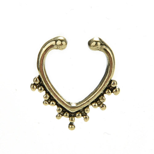 Bronze Nose Hoop Ring Sexy Fake Septum Nose Rings Faux Piercing Nose Studs Body Jewelry Gold Silver J4U66