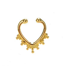Bronze Nose Hoop Ring Sexy Fake Septum Nose Rings Faux Piercing Nose Studs Body Jewelry Gold Silver J4U66