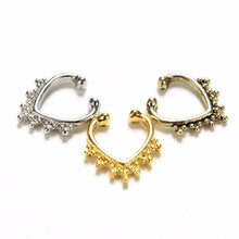 Bronze Nose Hoop Ring Sexy Fake Septum Nose Rings Faux Piercing Nose Studs Body Jewelry Gold Silver J4U66