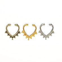 Bronze Nose Hoop Ring Sexy Fake Septum Nose Rings Faux Piercing Nose Studs Body Jewelry Gold Silver J4U66