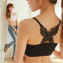 Butterfly Appliques Women Tube Tops Cotton Blend Lace Decor Sleeveless Tube Tops For Women Pullovers J4U66