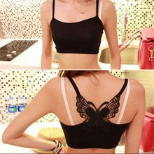 Butterfly Appliques Women Tube Tops Cotton Blend Lace Decor Sleeveless Tube Tops For Women Pullovers J4U66