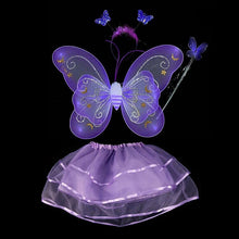 Butterfly Wing Wand Headband Tutu Skirts Cosplay Costume For Fairy Girl Kids Skirt J4U66