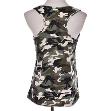 Camouflage Printed Tops Crops for Sleeveless Off Shoulder Sexy Shirt Women Backless Slim Fit Army Green Blusa Camis J4U66