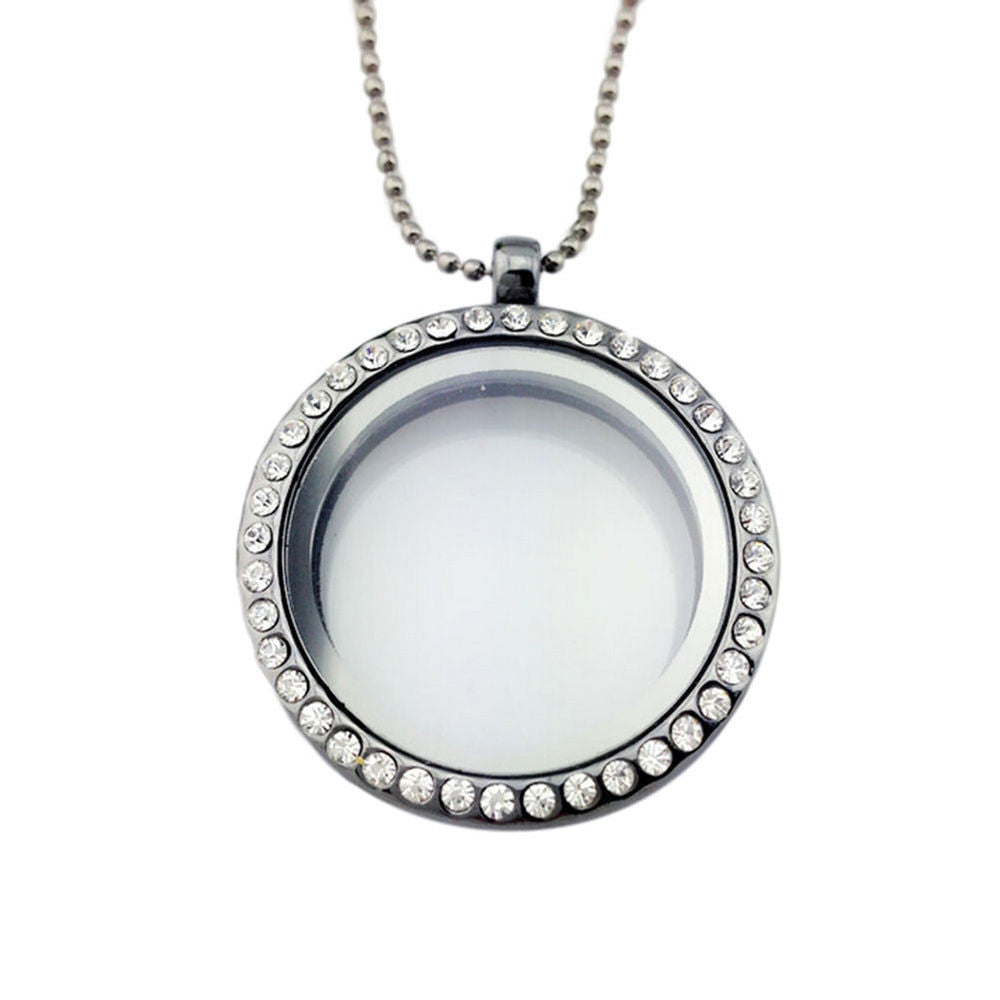 Can Open Memory Living Magnet Glass Floating Locket Pendant Necklace For Women Fine Jewelry S 4 Colors Women Necklace J4U66