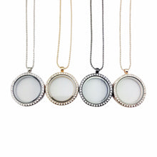 Can Open Memory Living Magnet Glass Floating Locket Pendant Necklace For Women Fine Jewelry S 4 Colors Women Necklace J4U66