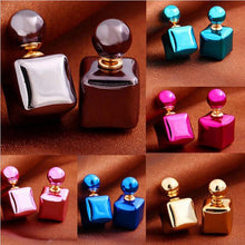 Candy Double Sided Earings Square Seal Ball Ear Studs Elegant Crystal Jewelry J4U66