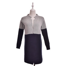 Cardigan Women Plus Size Long Patchwork Thick Wool Sweater J4U66