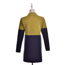 Cardigan Women Plus Size Long Patchwork Thick Wool Sweater J4U66