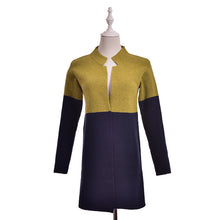 Cardigan Women Plus Size Long Patchwork Thick Wool Sweater J4U66