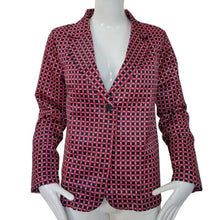 Casual Women Fashion Red Plaid Long Sleeve Fitted Blazer Plus Size Business Formal Office Suits One Button Blaser Feminino J4U66