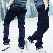 casual adult mens multi colored cotton straight trousers slim fit pants m xxl J4U66