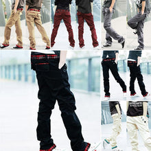 Casual Adult Menulti-colored Cotton Straight S Trousers Slim Fit Pant-XXLJFY66