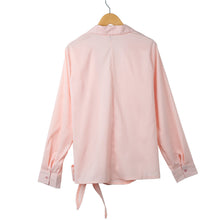 casual blouses women shirt ol bow style turn down collar elegant blouse long sleeve plus size tops women blusas femininas J4U66