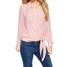 casual blouses women shirt ol bow style turn down collar elegant blouse long sleeve plus size tops women blusas femininas J4U66