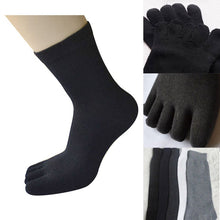 Casual Breathable Men's S Five Finger Toe Socks Solid Long Ankle Cotton Socks New PY6 J4U66