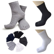 Casual Breathable Men's S Five Finger Toe Socks Solid Long Ankle Cotton Socks New PY6 J4U66