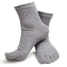 Casual Breathable Men's S Five Finger Toe Socks Solid Long Ankle Cotton Socks New PY6 J4U66