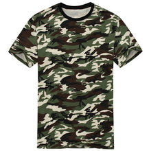 Casual Camouflage T-shirt Men Cotton Army Tactical Combat Military Camo Camp Fashion Tee Shirt Homme J4U66