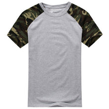 Casual Camouflage T-shirt Men Cotton Army Tactical Combat Military Camo Camp Fashion Tee Shirt Homme J4U66